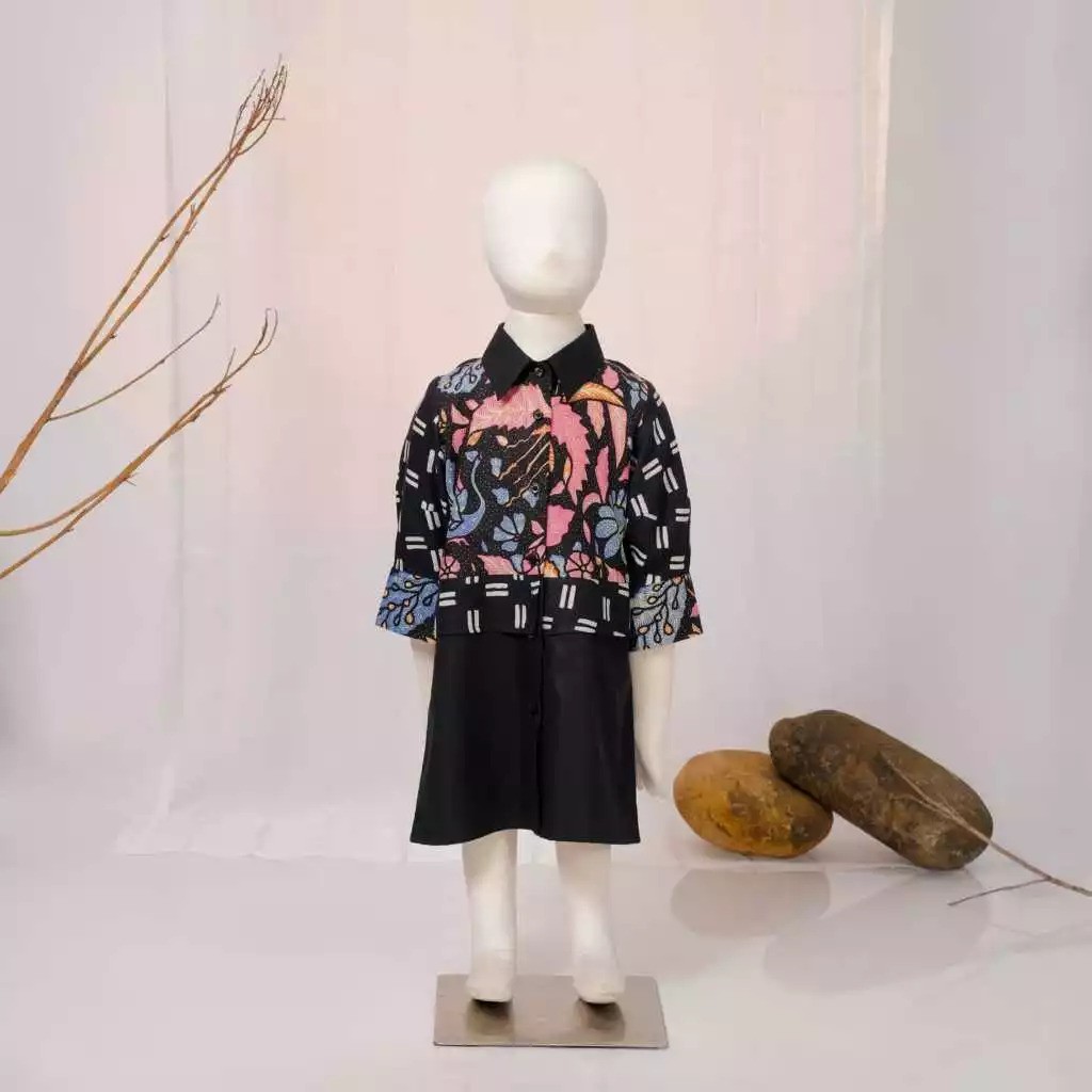 Sovinska Sovinska Set Family Sarimbit G3 Batik Hitam New Model