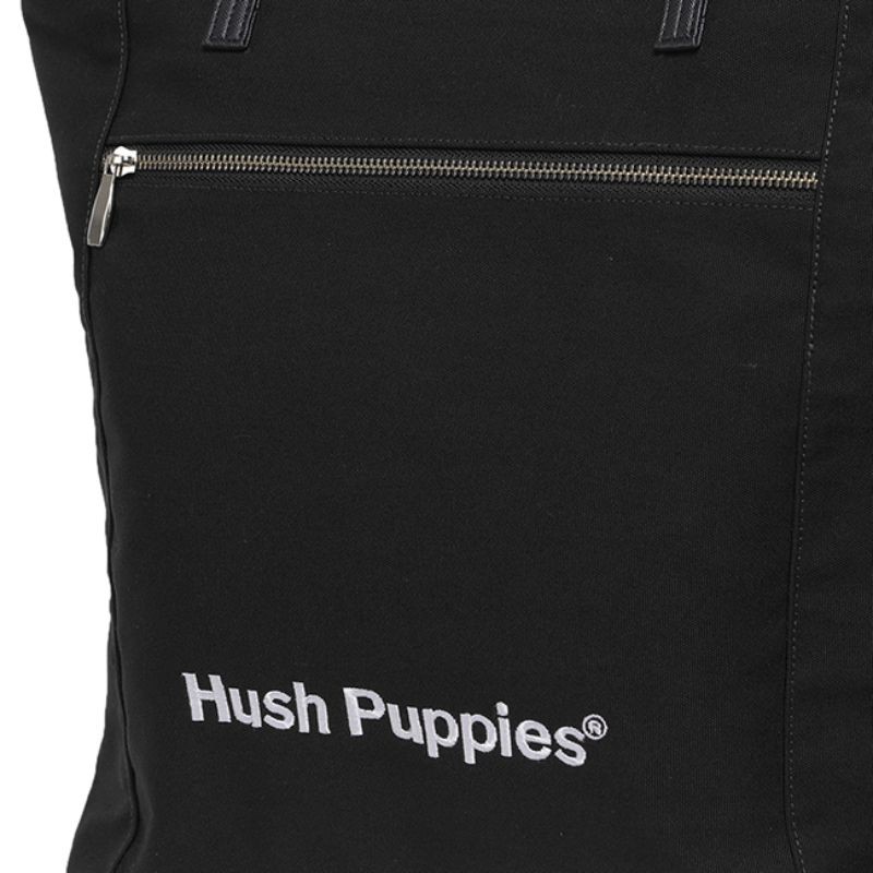 Transmarco Hush Puppies Casual Canvas Tote Bag Black
