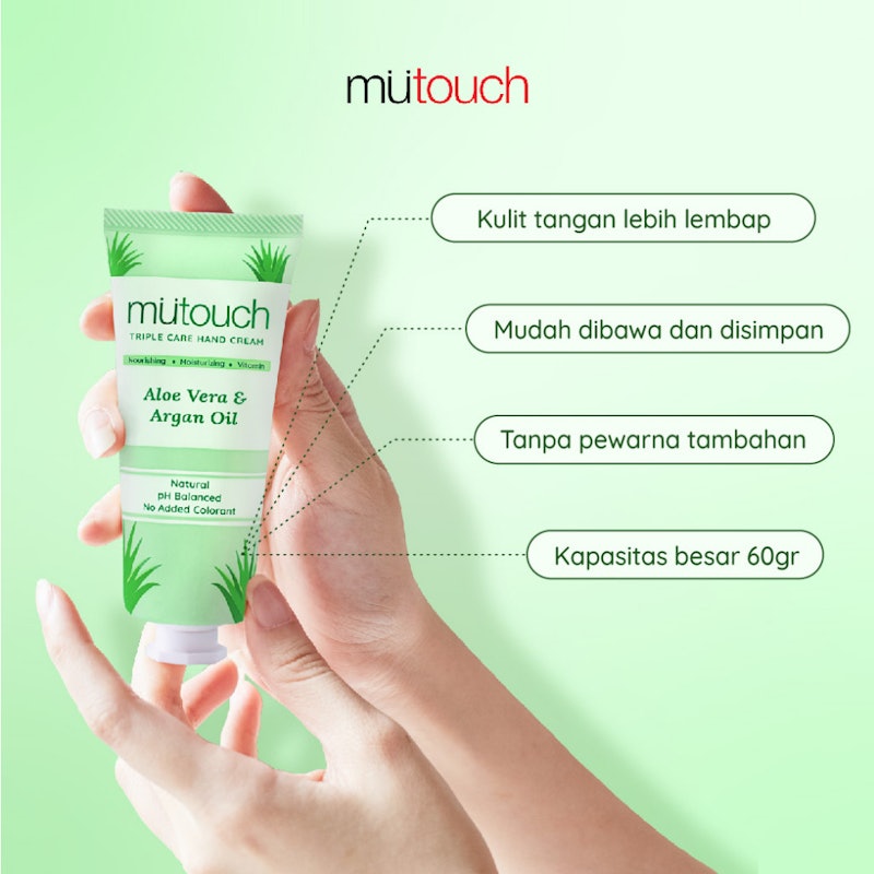 MuTouch Triple Care Hand Cream Aloe Vera & Argan Oil 5
