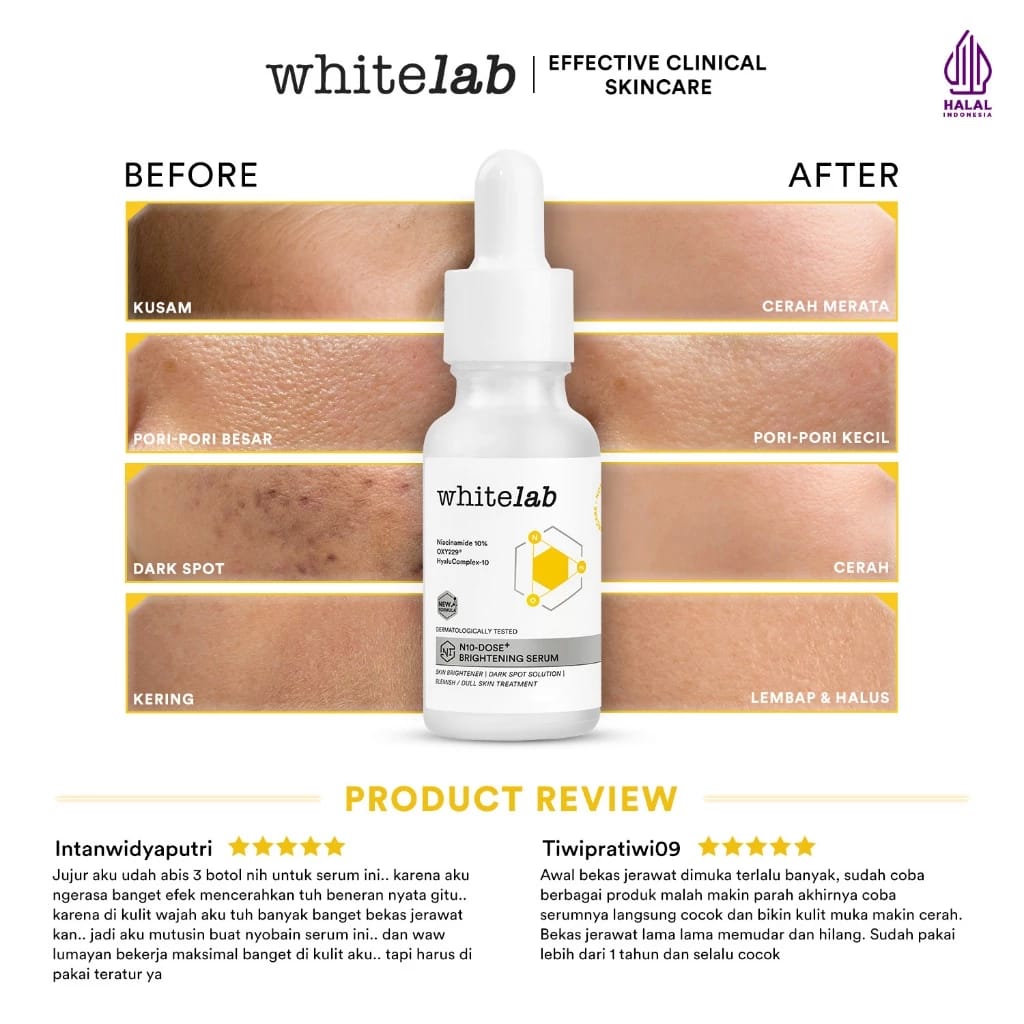 Natura Deca Kosmetika Whitelab N10-Dose+ 2.0 Intense Brightening Serum Niacinamide 10%