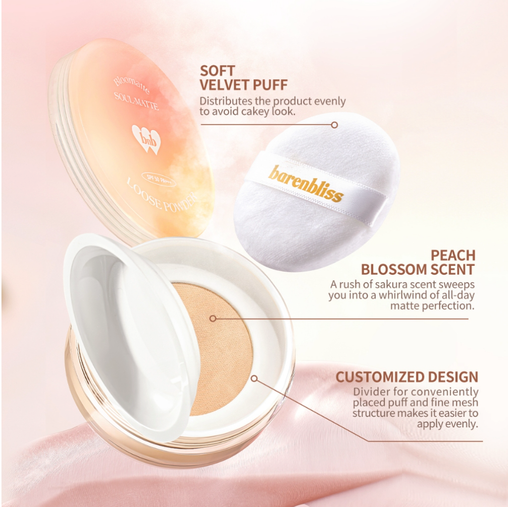 HEBE Beauty Style Barenbliss Bloomatte Soul-Matte Loose Powder 03 Beige Choco