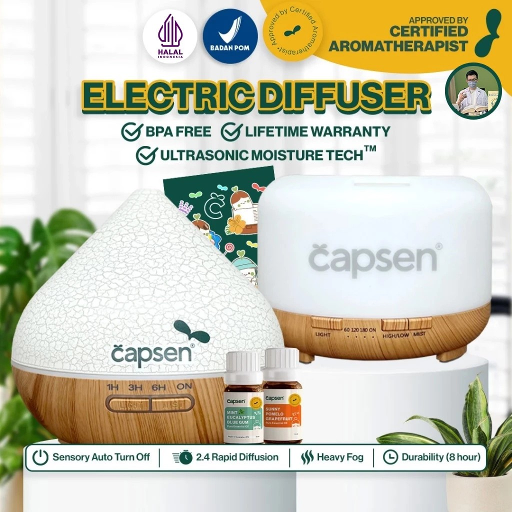  Capsen Electric Diffuser Coco (Bundle 2 Essential Oil)