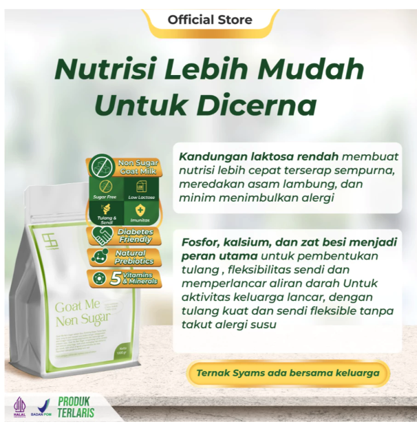 Ternak Syams Corporation Ternak Syams Goat Me Non Sugar 