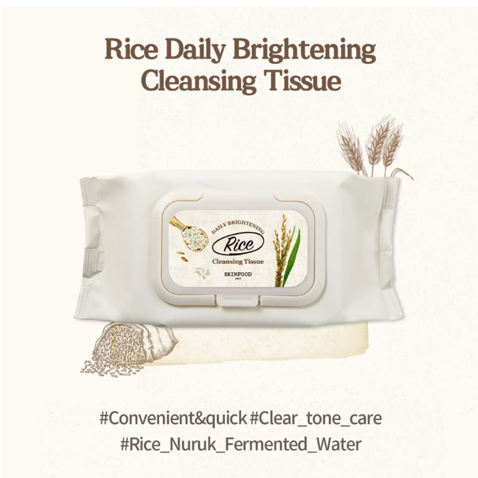 SKINFOOD SKINFOOD Rice Daily Brightening Cleansing Tissue