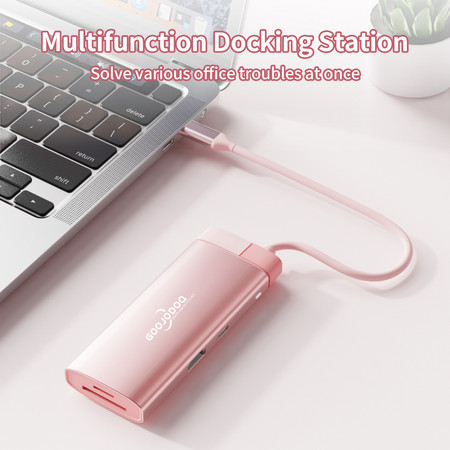 GOOJODOQ 7-in-1 Multifunction USB-C Hub Docking Station