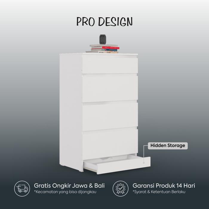 Putera Rackindo Sejahtera Pro Design Eleven CD 4 Lemari Laci