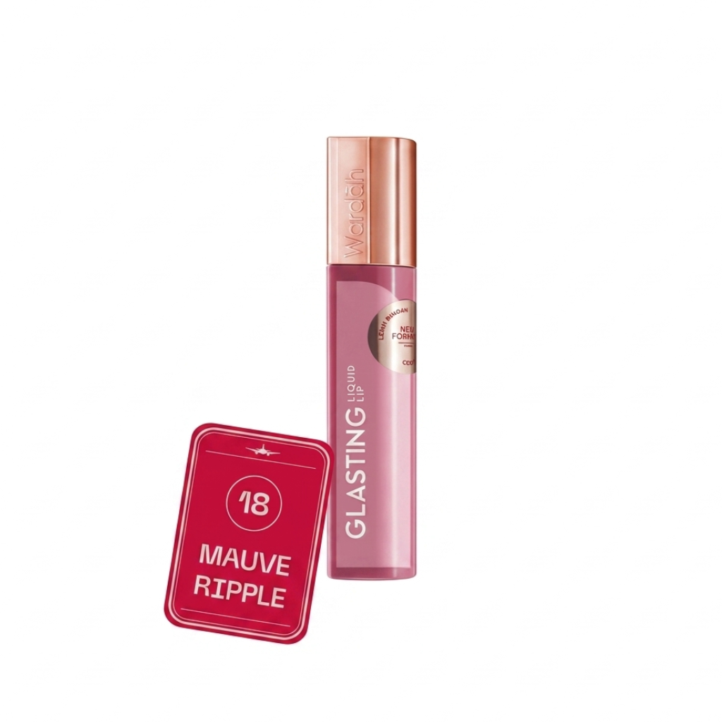 Wardah Glasting Liquid Lip 18 Mauve Ripple