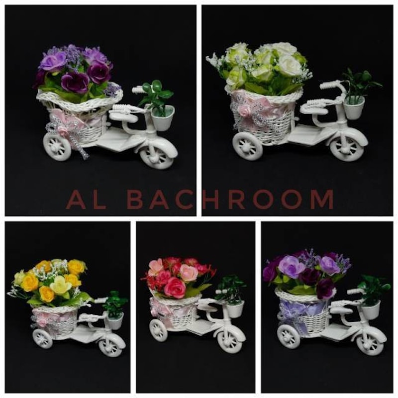 Bunga Artificial Sepeda Vespa Mini 5