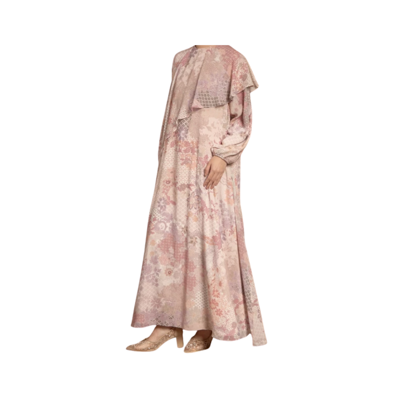 HijabChic Sarra Peach Dress 1