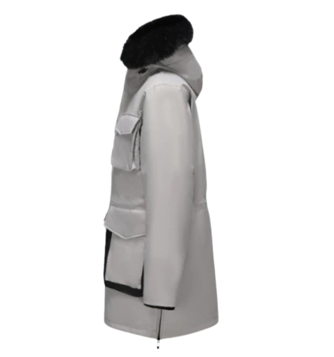 Universal Traveller Mid-Length Down Jacket with Fur-Lined Hood 5