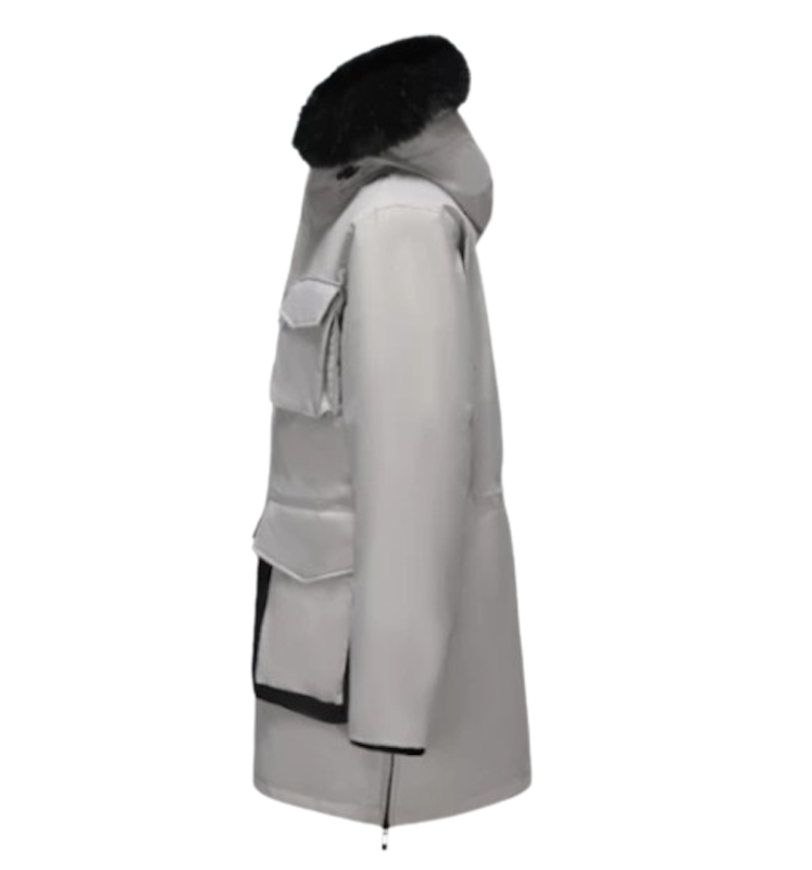 Universal Traveller Mid-Length Down Jacket with Fur-Lined Hood 5