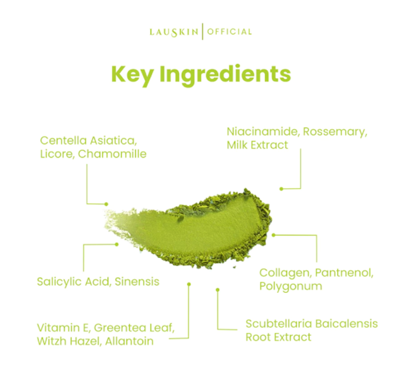 Laushine Relaxing Green Tea Powder Mask 5