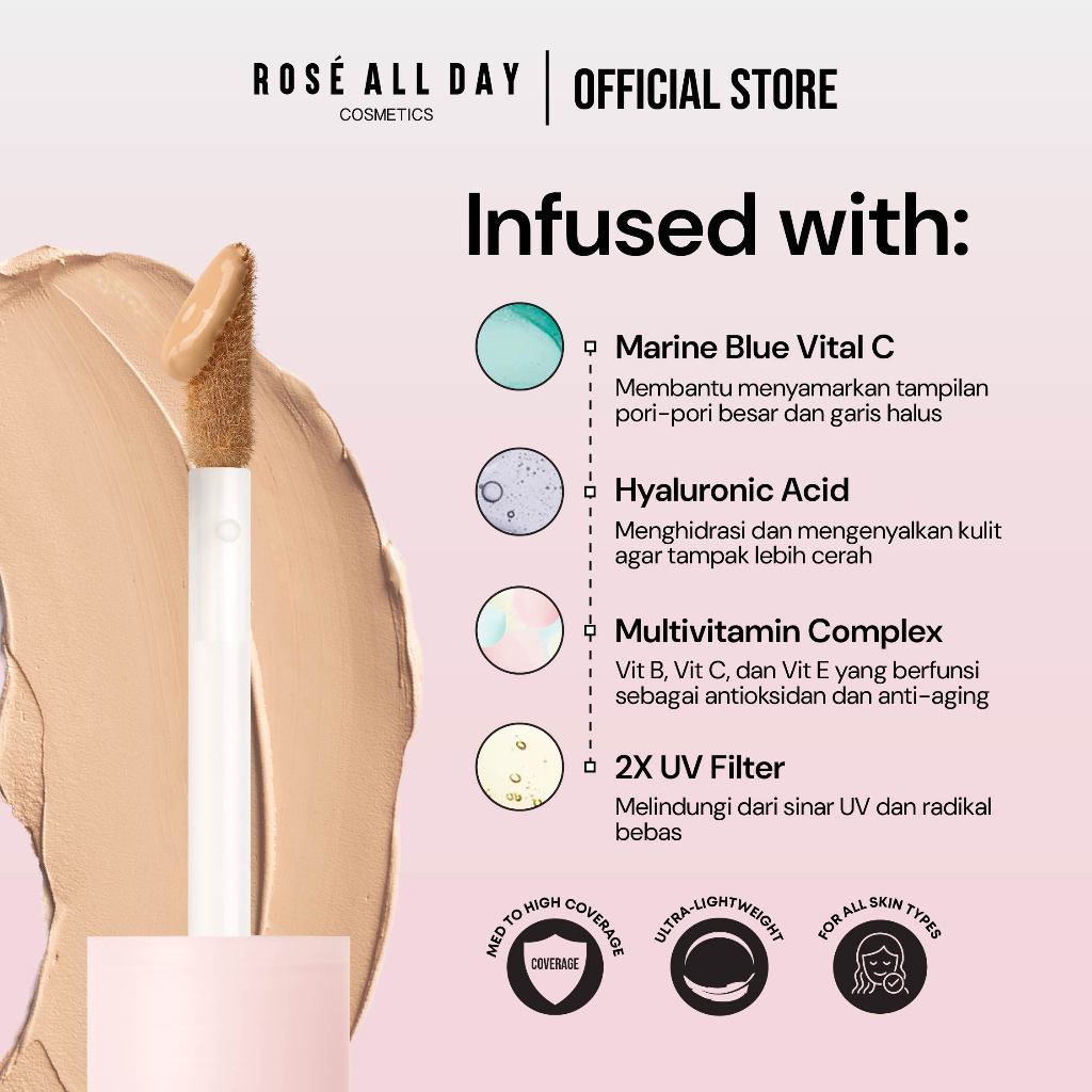 Rosé All Day The Realest Lightweight Concealer Mini Light 3
