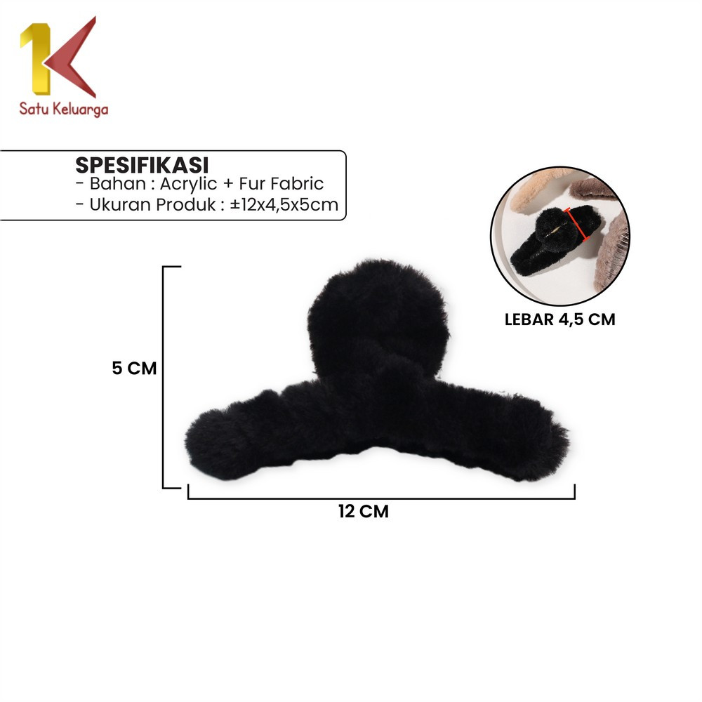 Limindi Sukses Bersama Satu Keluarga Jedai Jepit Rambut Bulu Korea C1055