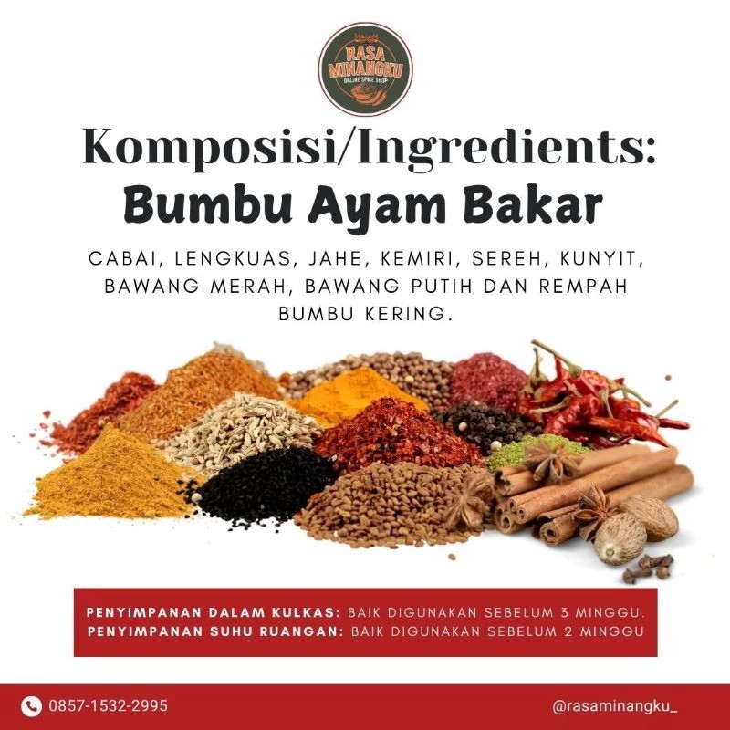  Rasa Minangku Bumbu Masak Ayam Bakar