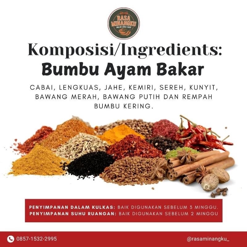 Rasa Minangku Bumbu Masak Ayam Bakar 2
