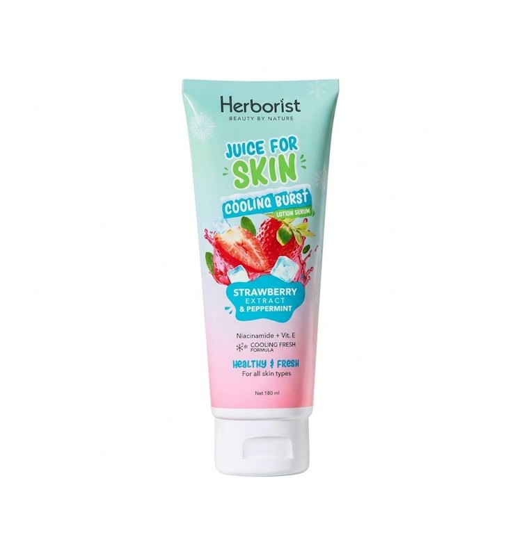 Juice For Skin Cooling Burst Lotion Serum Strawberry Extract & Peppermint 1