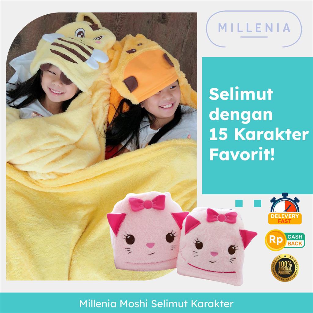 Millenia Moshi Selimut Bulu Karakter Anak 