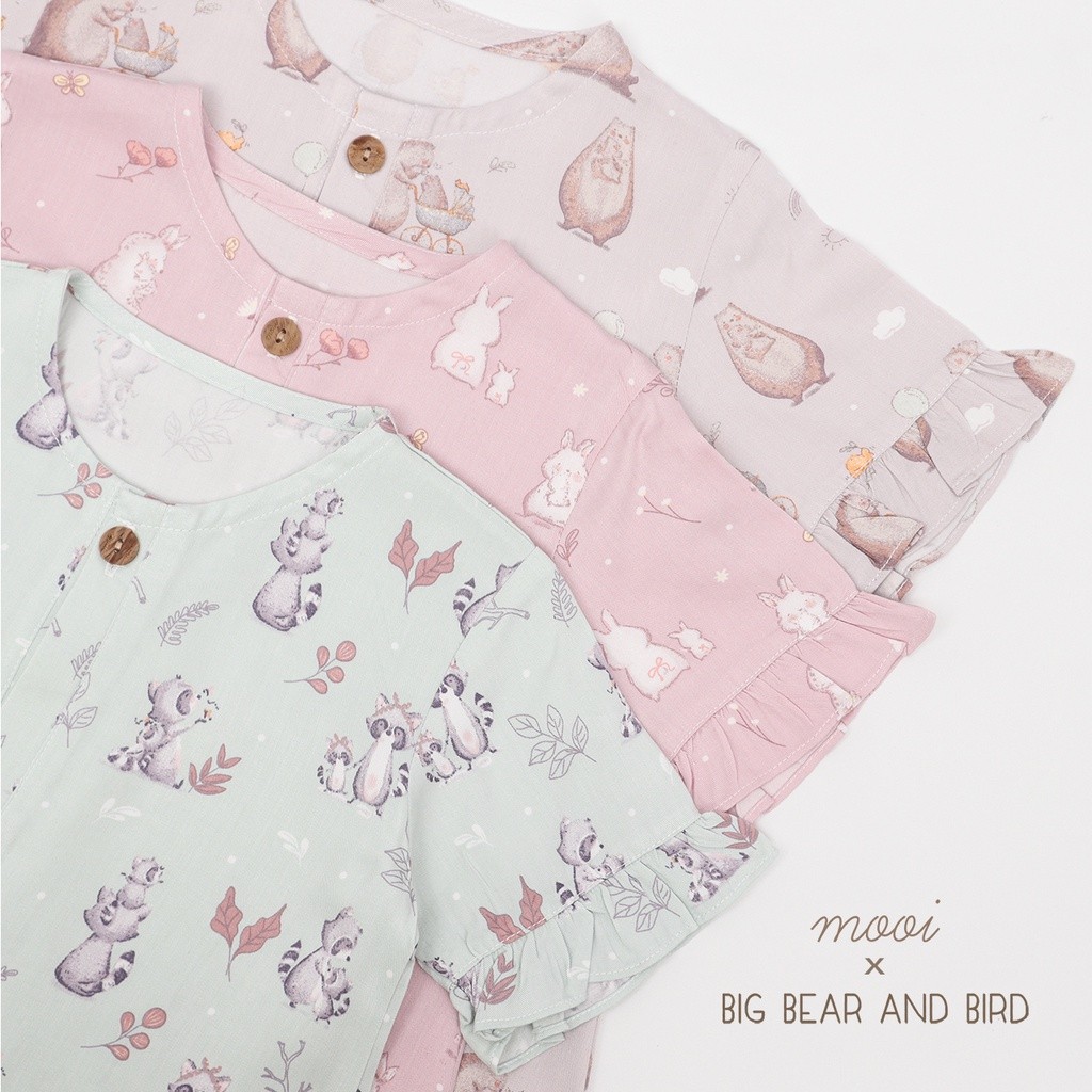 Mooi x Big Bear & Bird Dress Pajamas Kids  3