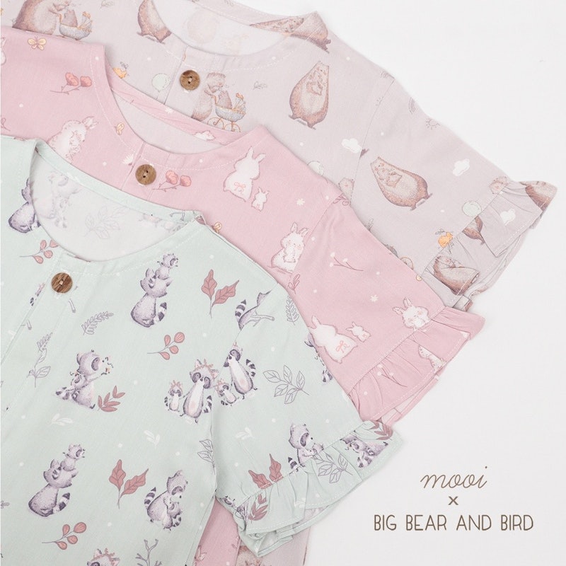 Mooi x Big Bear & Bird Dress Pajamas Kids 3