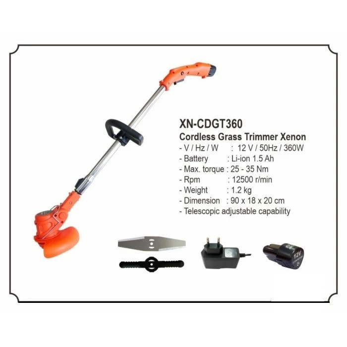 Mollar Profesional Xenon Cordless Grass Trimmer XN-CDGT360