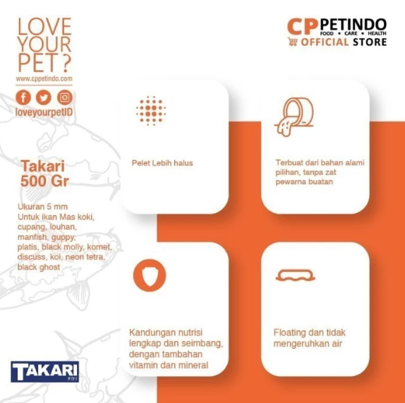 Takari Floating Fish Food 2mm