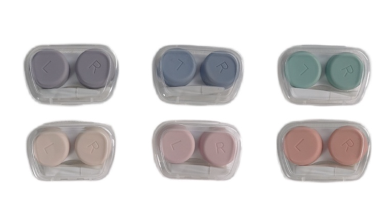 Travel Kit Mini Cute Pastel Transparent Softlens Case 1
