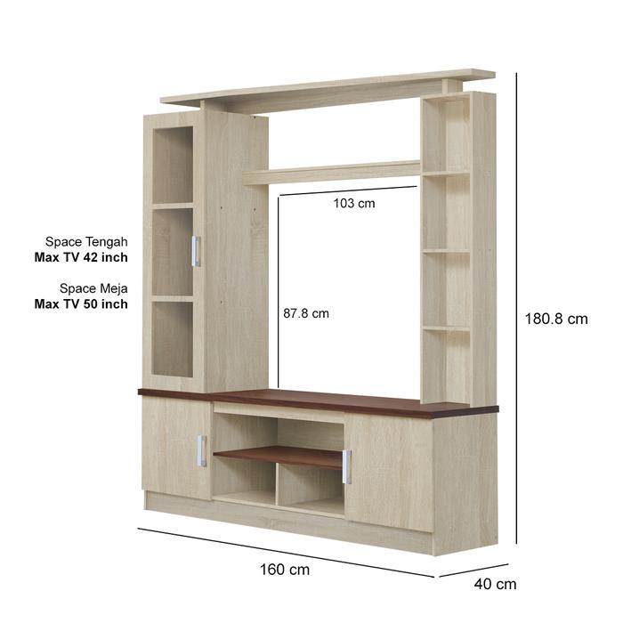 Kirana Furniture KIRANA Brooklyn Lemari TV Kayu Minimalis