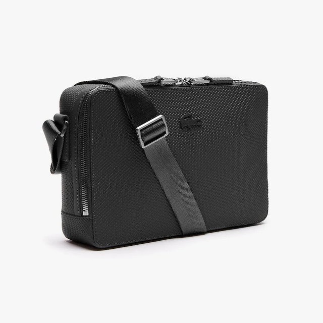 Men's Chantaco Matte Stitched Leather Zippered Crossbody Bag 3