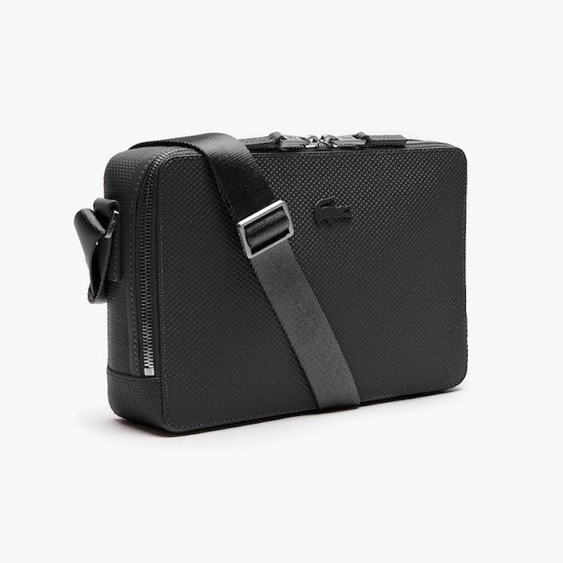 Men's Chantaco Matte Stitched Leather Zippered Crossbody Bag 3