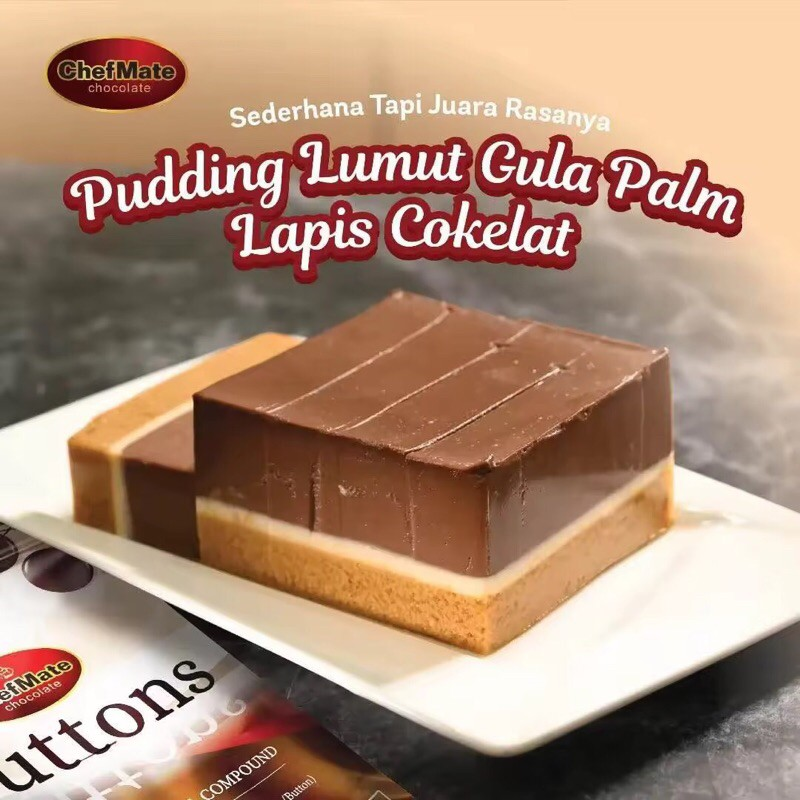 Ares Kusuma Raya Chefmate Buttons Dark Chocolate Compound 