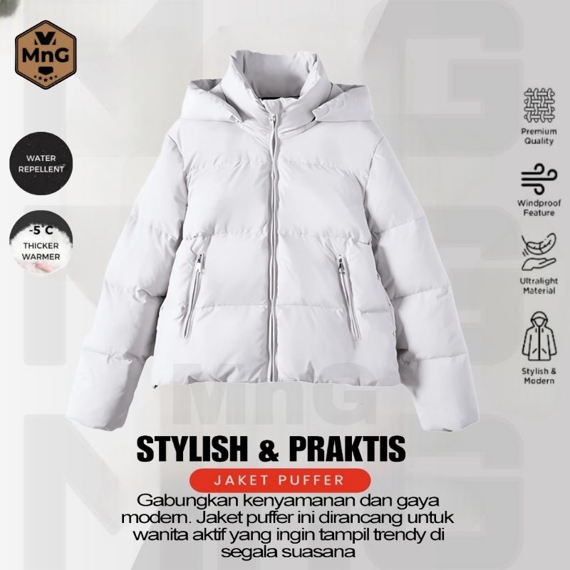  MnG Jaket Winter Crop Wanita
