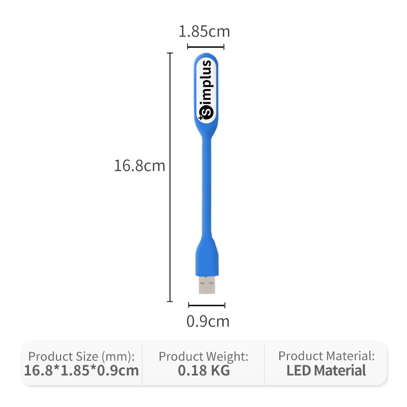 Simplus Lampu LED USB Flexible Lampu Sikat