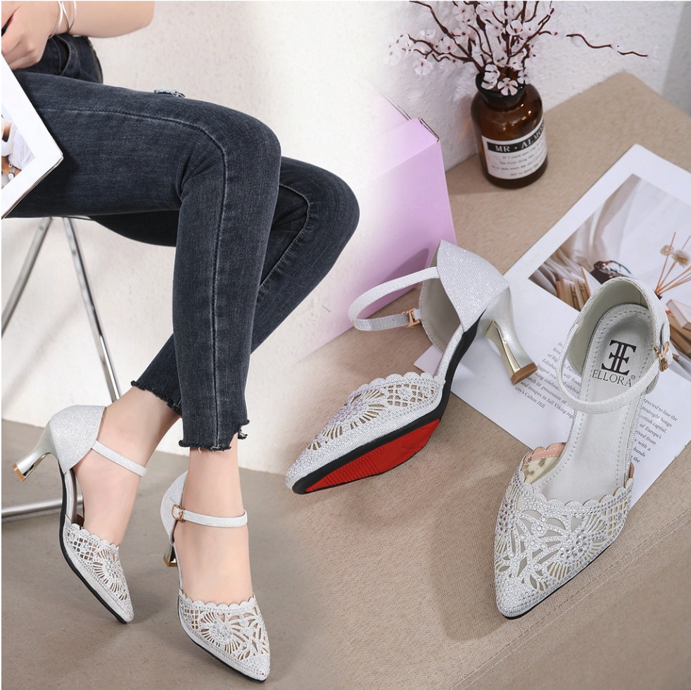  Ellora Sepatu Heels Pesta Wanita EZ-8428 