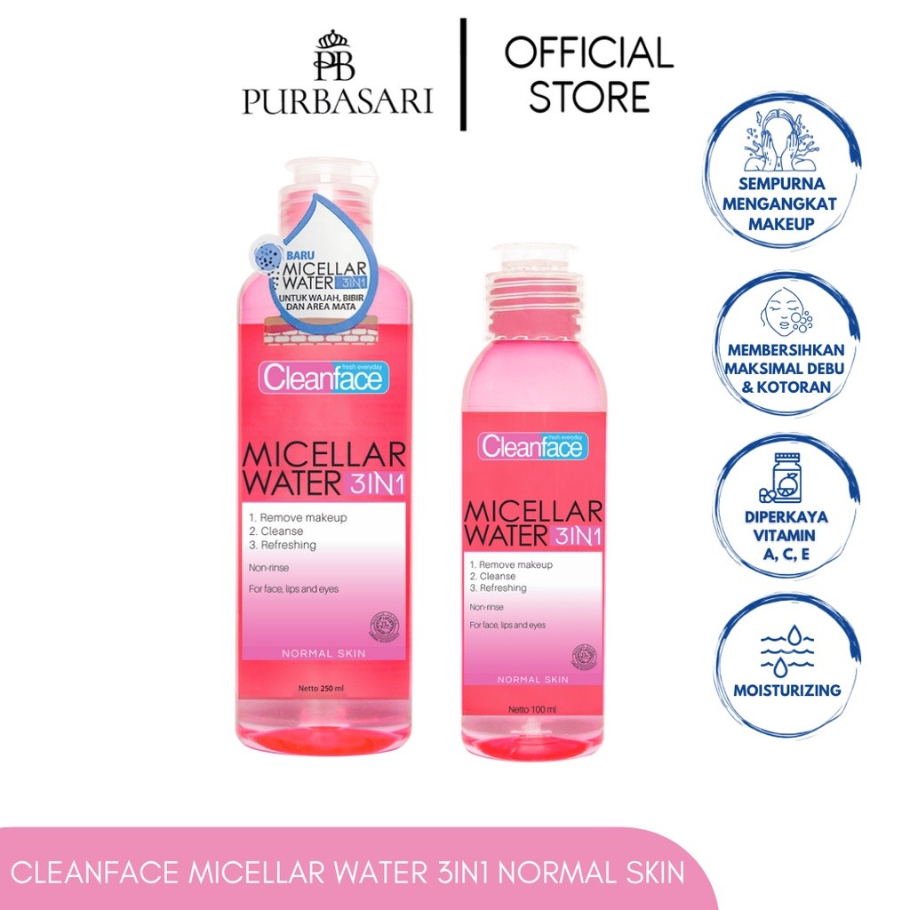 Cleanface Micellar Water 3in1 For Normal Skin 2
