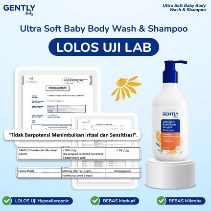Inovasi Teknologi Untung Berkah GENTLY Baby Ultra Soft Baby Body Wash & Shampoo