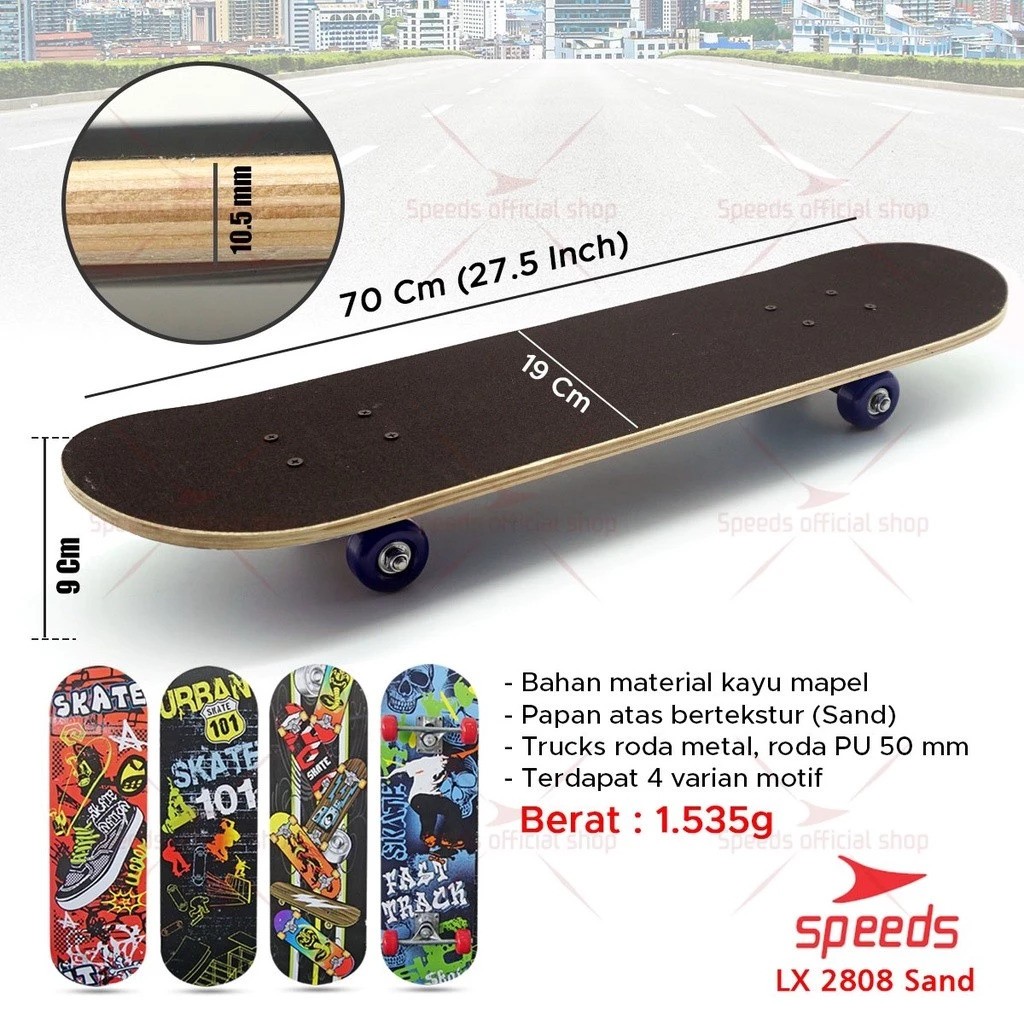 Speeds Indonesia Speeds Papan Skateboard 2808 S.D