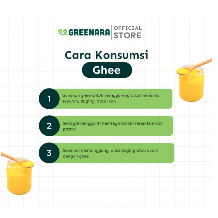 Hijau Tumbuh Bersama Greenara Ghee Grass Fed Clarified Butter 