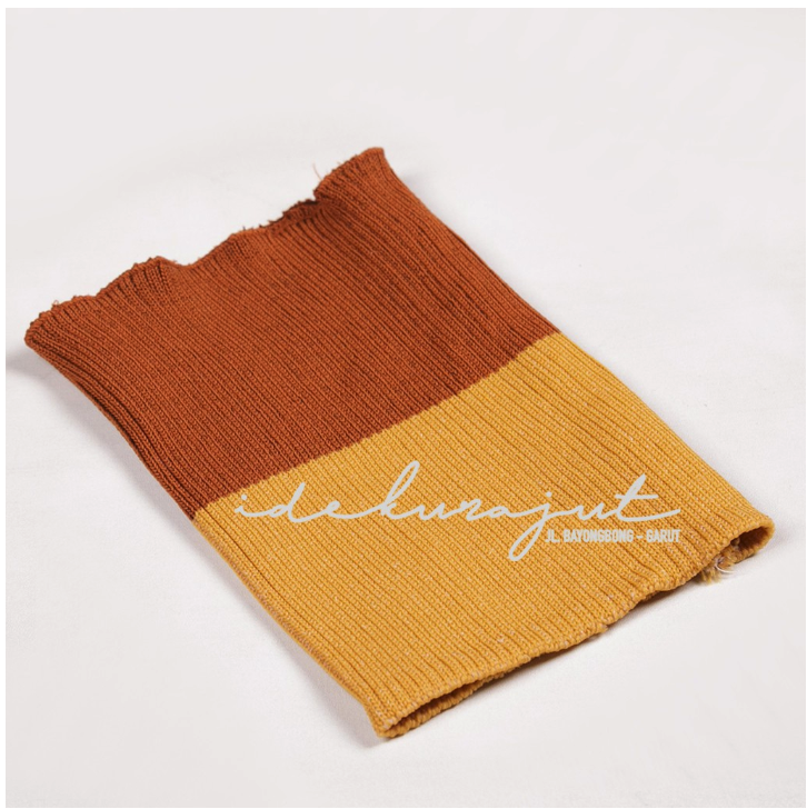  Idekurajut Ciput Rajut Inner Bandana 3-Ply 2 Tone