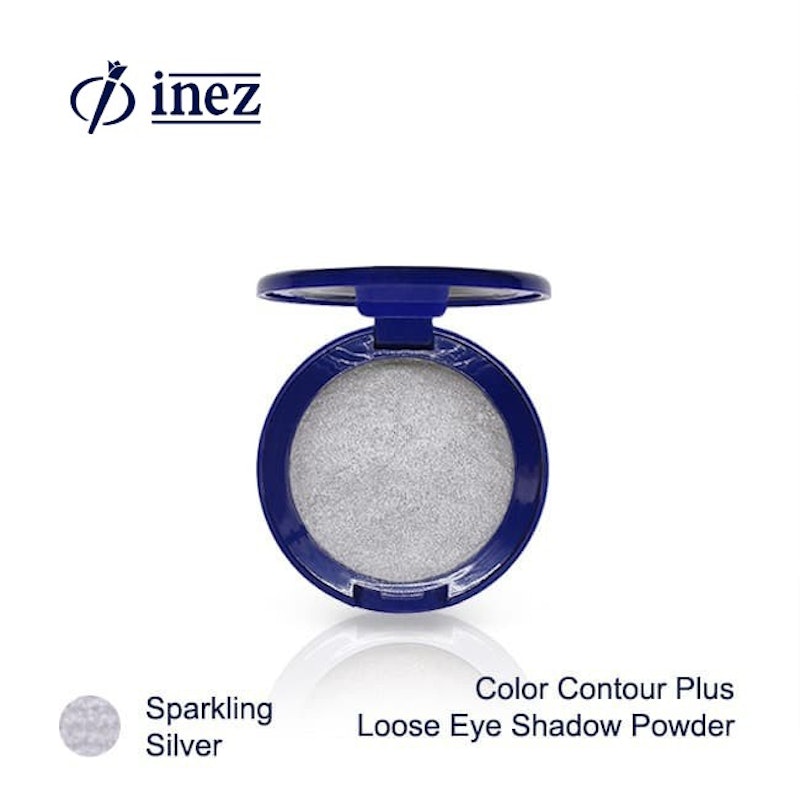 Inez Color Contour Plus Loose Eyeshadow Powder - Sparkling Silver 3