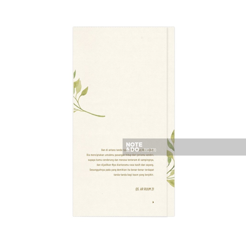 NOTE & Do. Undangan Pernikahan Simple Floral Watercolor 2