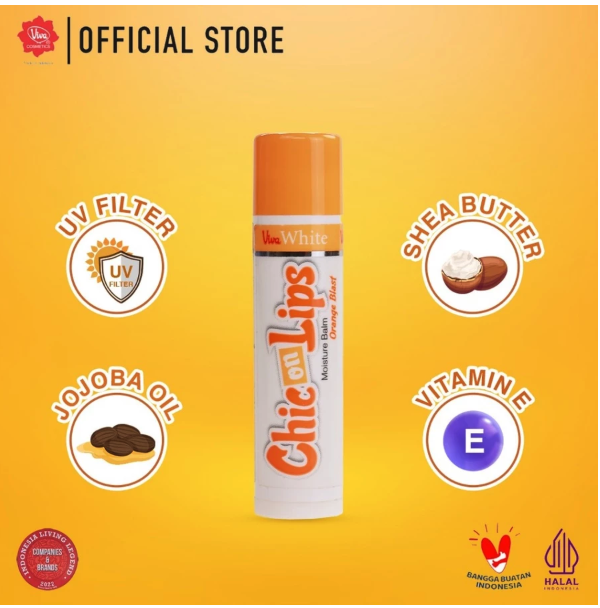 VITAPHARM Viva White Chic On Lips Moisture Balm Orange Blast