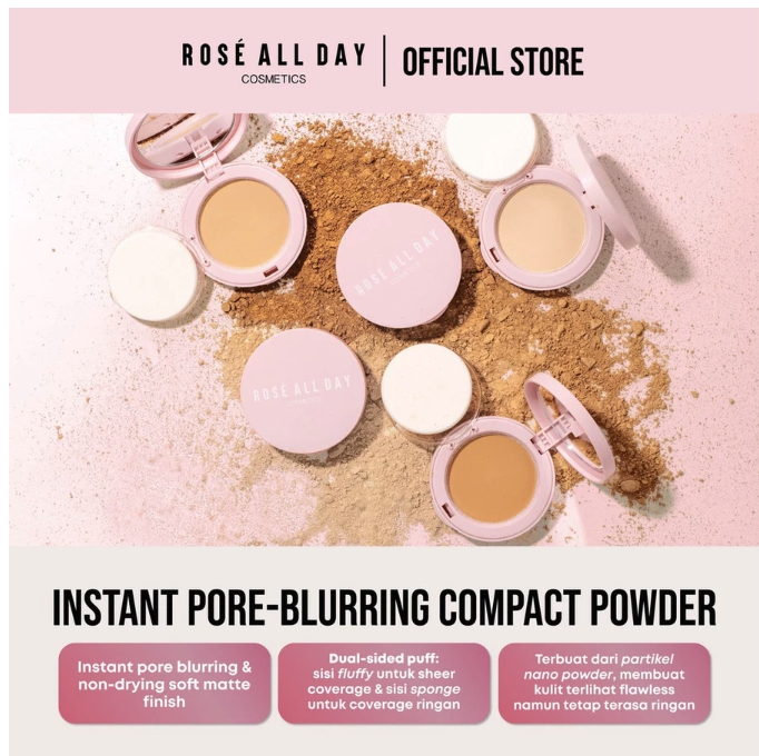 Rosé All Day The Realest Lightweight Compact Powder Light 4