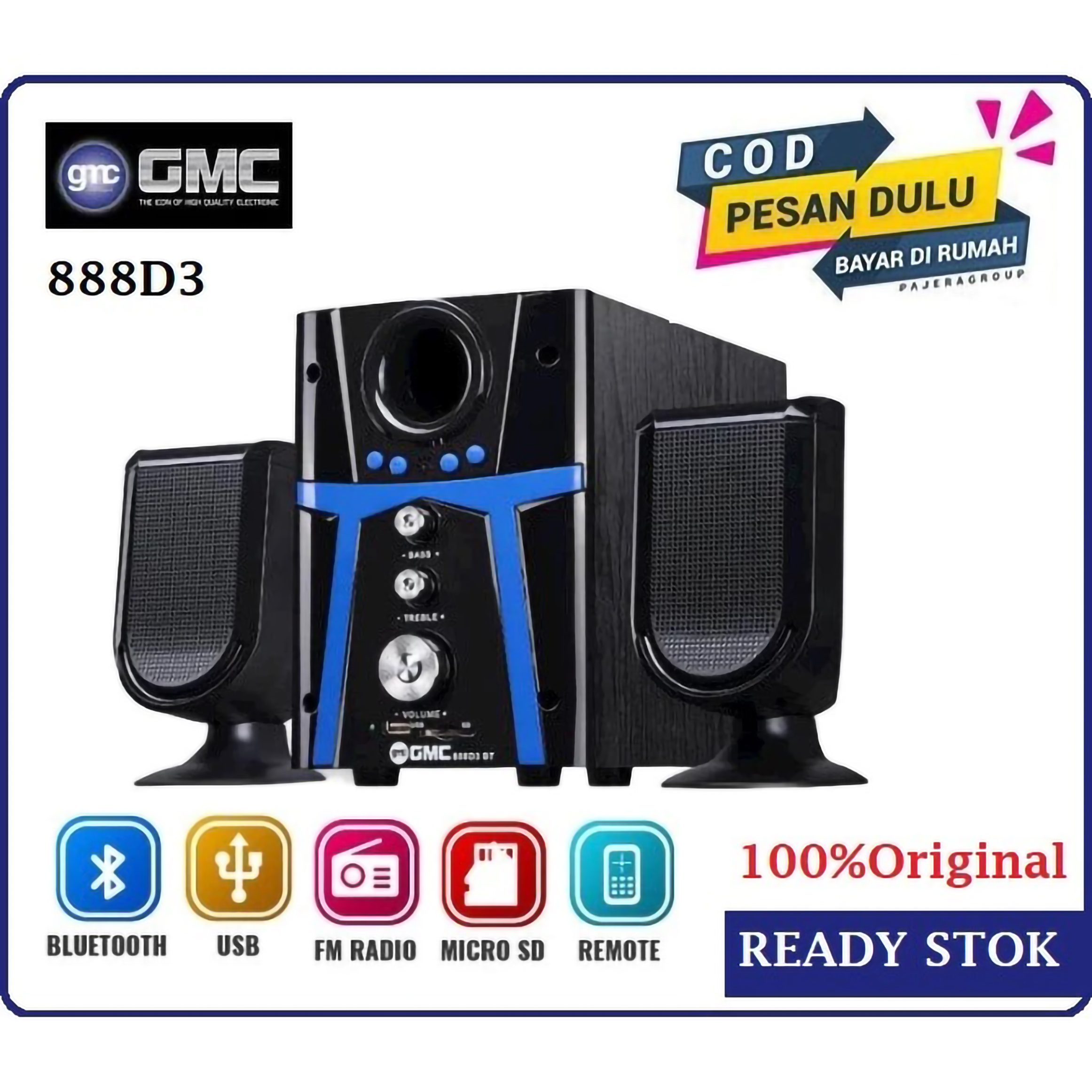 GMC Elektronik GMC Speaker Aktif Bluetooth 888D3