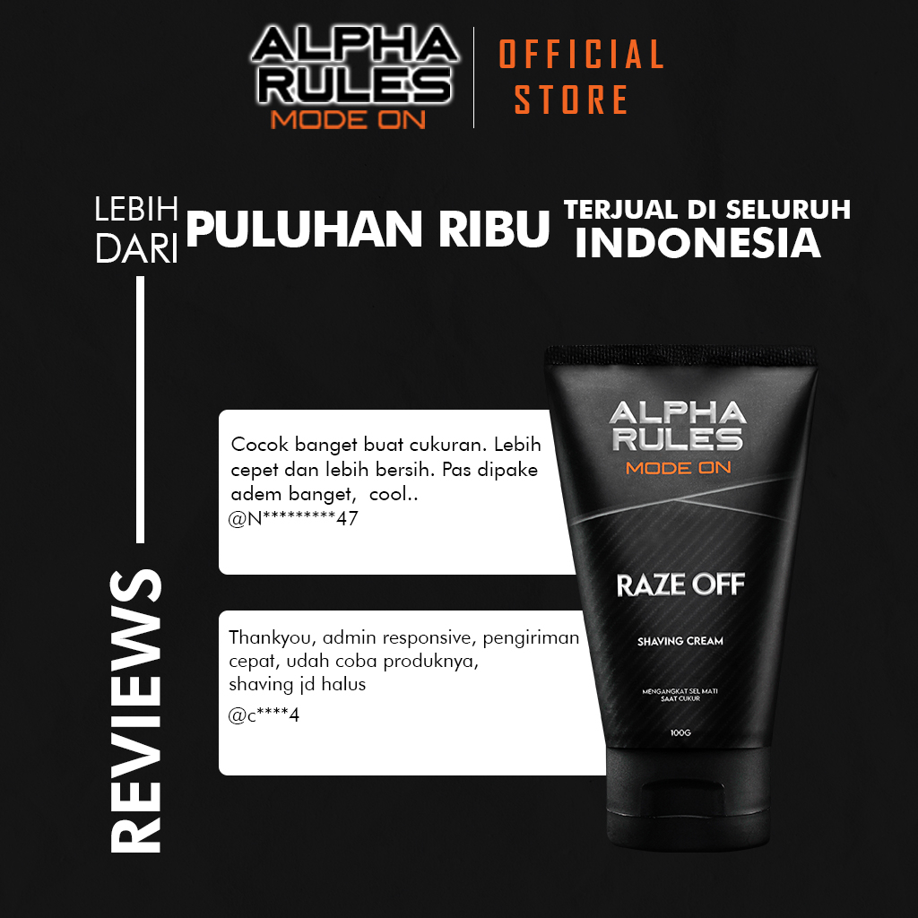 Alpha Rules Raze Off Shaving Cream