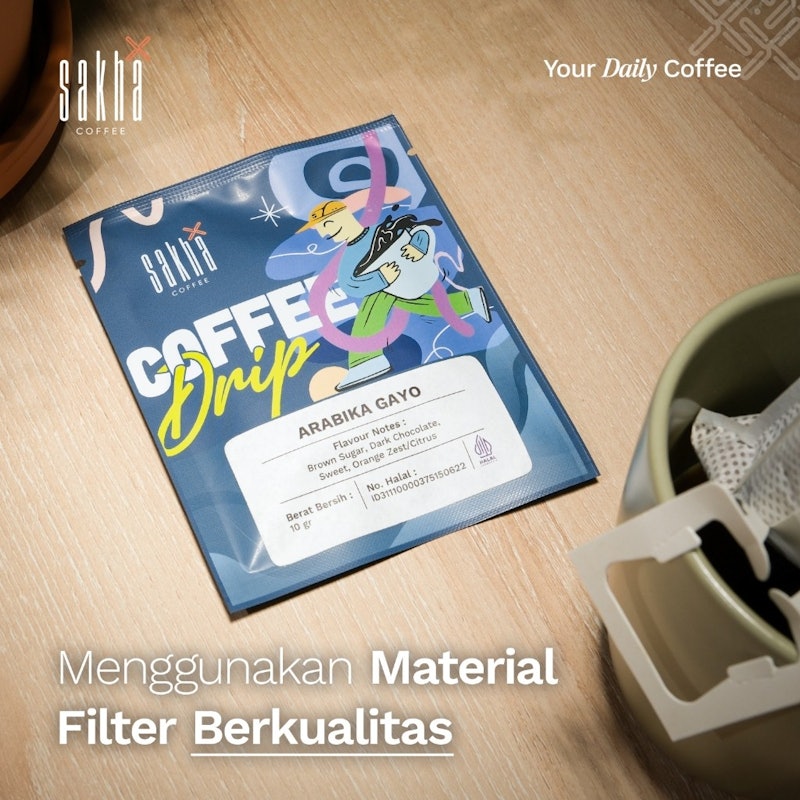 Sakha Coffee Drip Bag Arabika Gayo 3