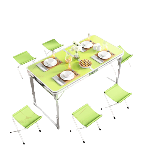Folding Set Meja Makan 6 Kursi ｜ 031-17