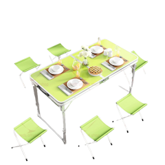 Folding Set Meja Makan 6 Kursi