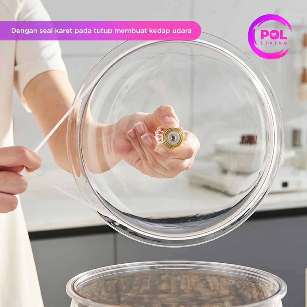 Sinar Jaya Lestari POL Living Toples Gentong Jumbo Akrilik Set 5 pcs