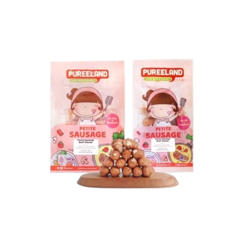 Pureeland Petite Sausage Beef Cheese 1